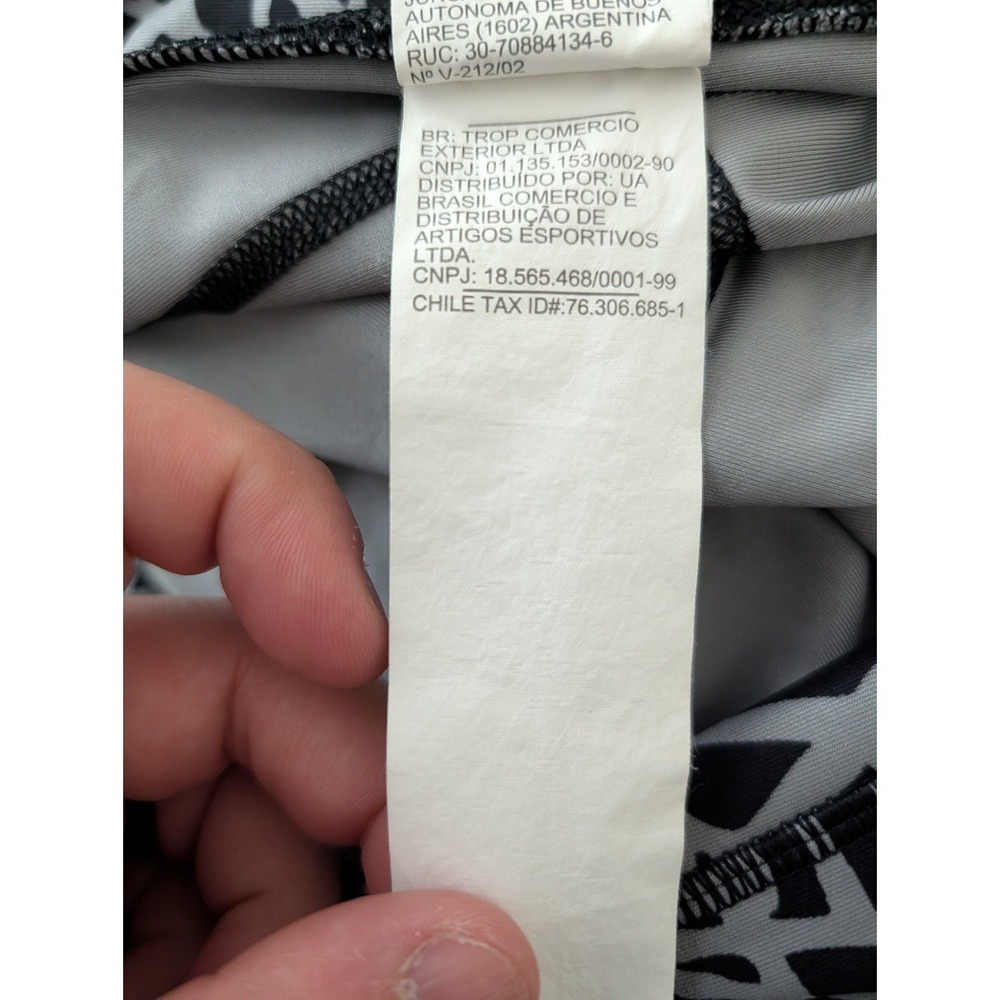 Under Armour‎ Leggings Women Small Gray Black Geometric HeatGear Compression Gym - Picture 10 of 13